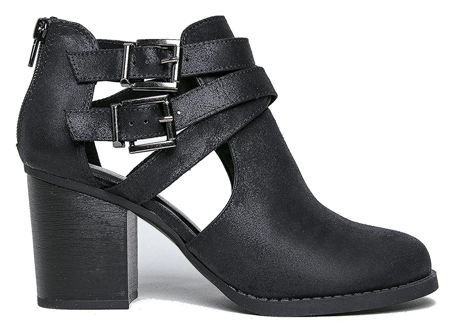 Soda Women's Scribe Buckle Ankle Zip Back Bootie