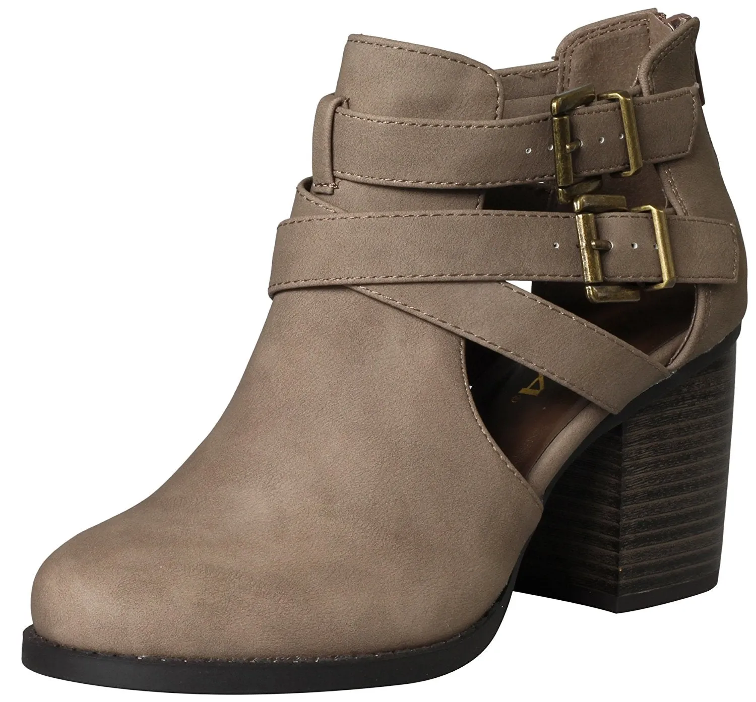 Soda Women's Scribe Buckle Ankle Zip Back Bootie