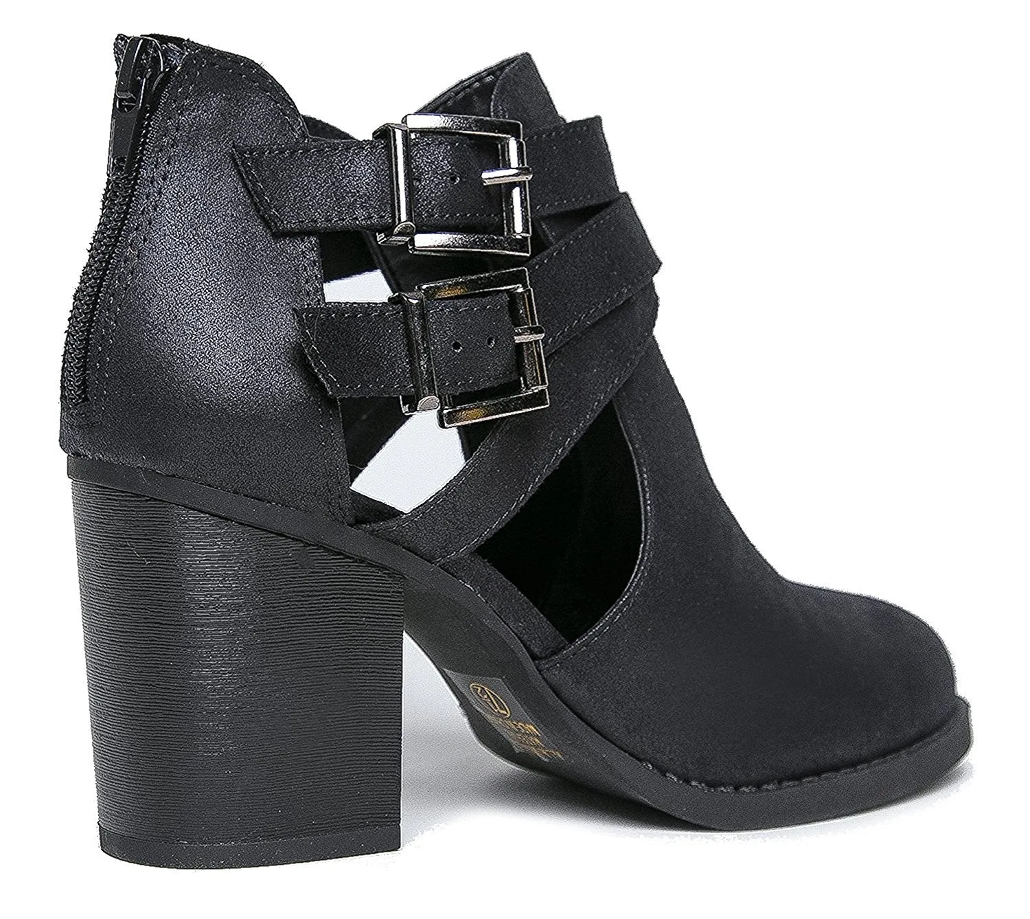Soda Women's Scribe Buckle Ankle Zip Back Bootie