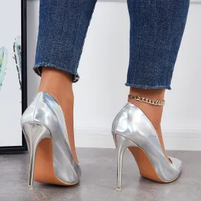 Sohiwoo Women Women Ultra Stilettos Thin High Heel Pumps Slip on Party Shoes