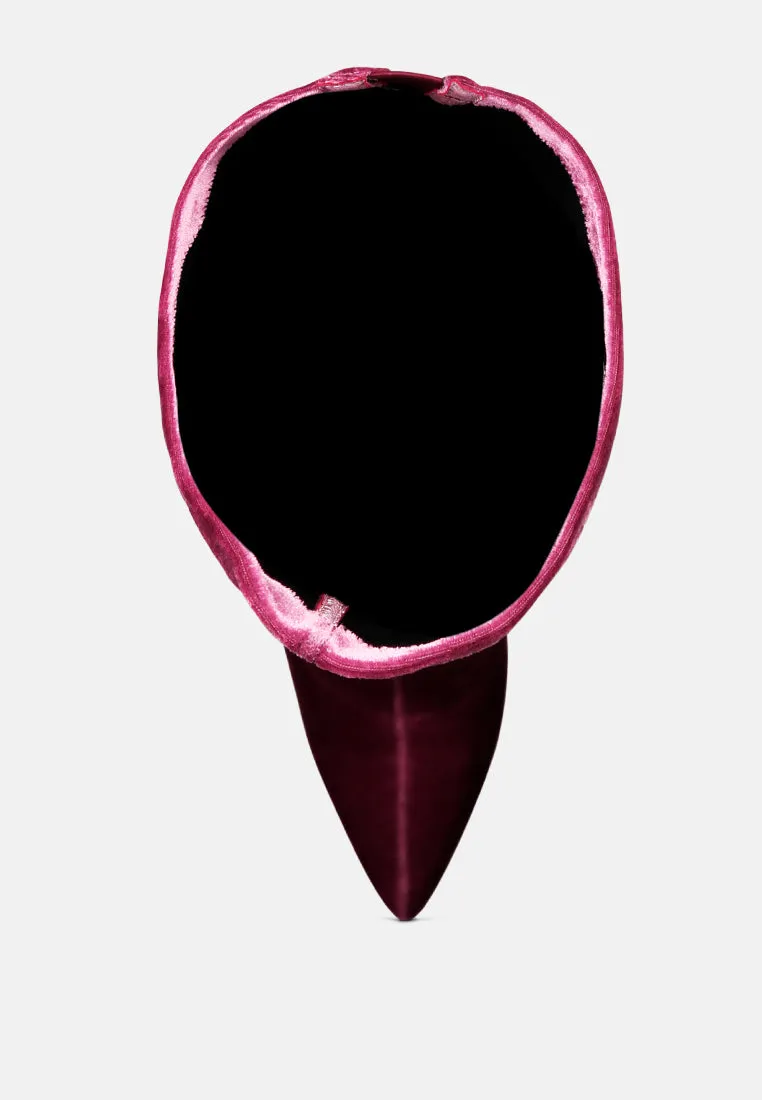 Stretch velvet high heel boots