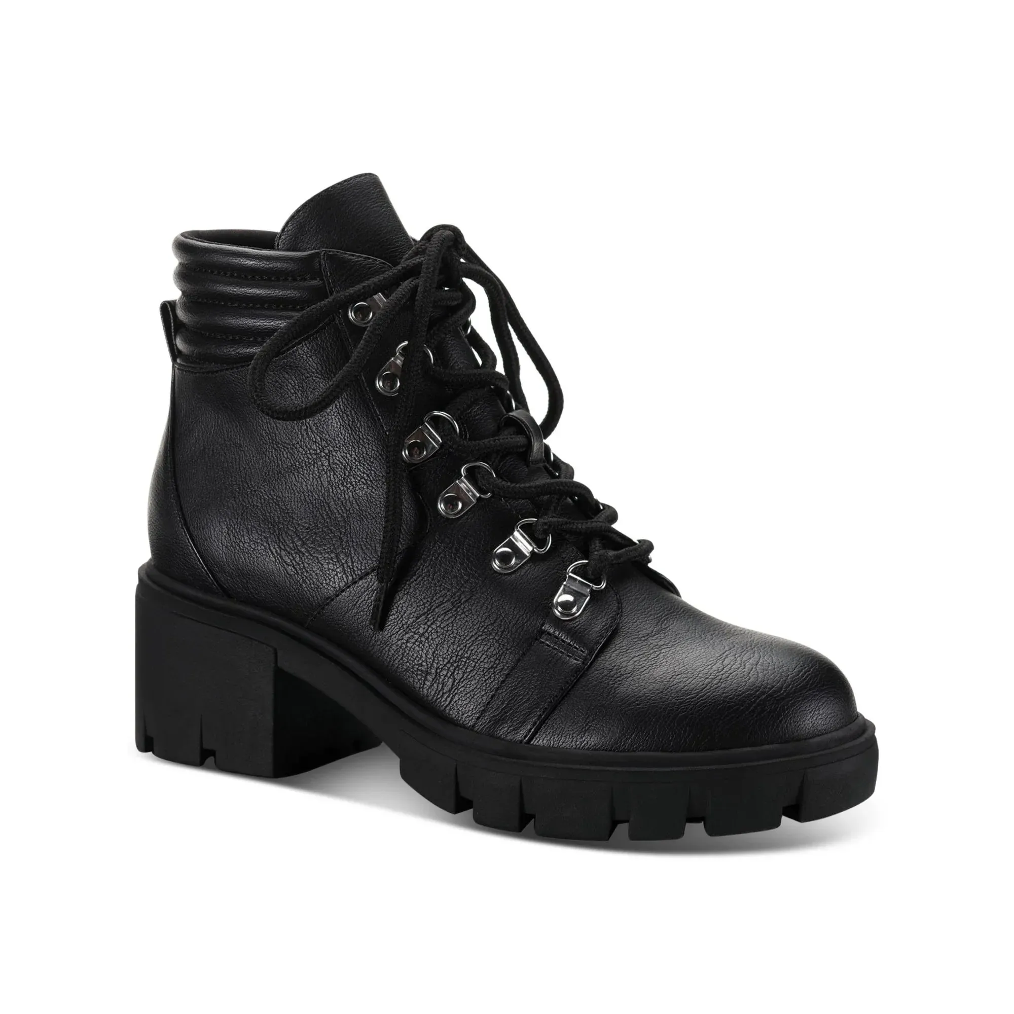 Sun   Stone Women's Ruthee Lug Sole Booties  Color Black Size 9.5M