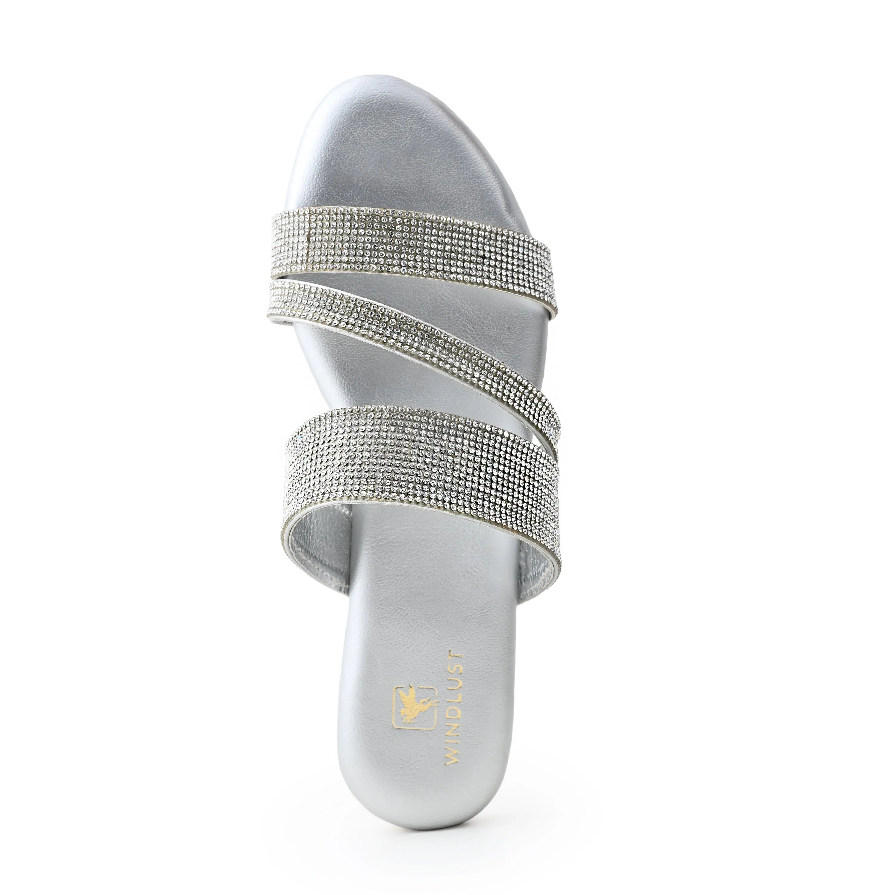 Swarovski Bling Strap Flats - Silver