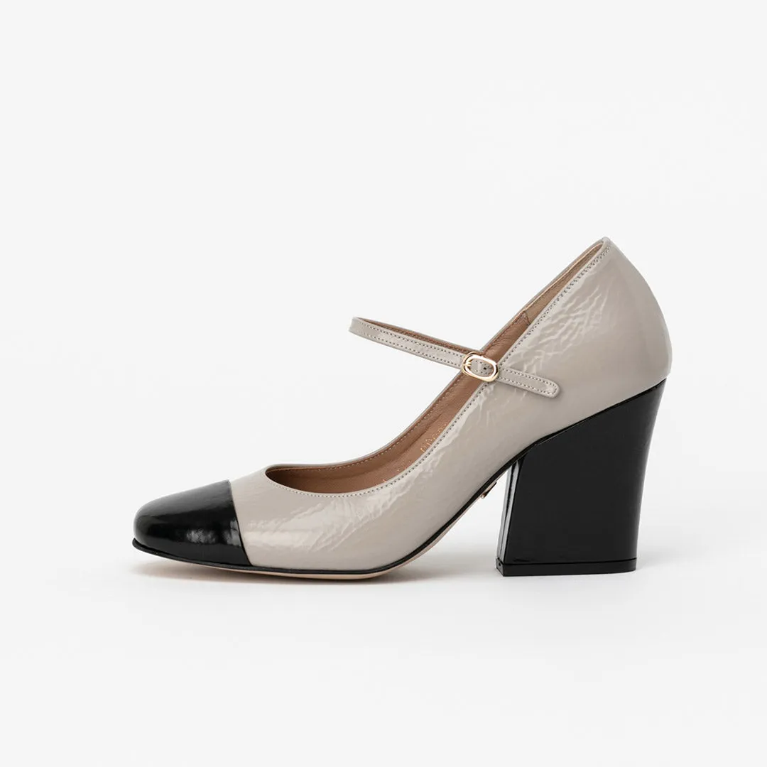 *UK size 2.5 - ROXY - wine, 8cm heels