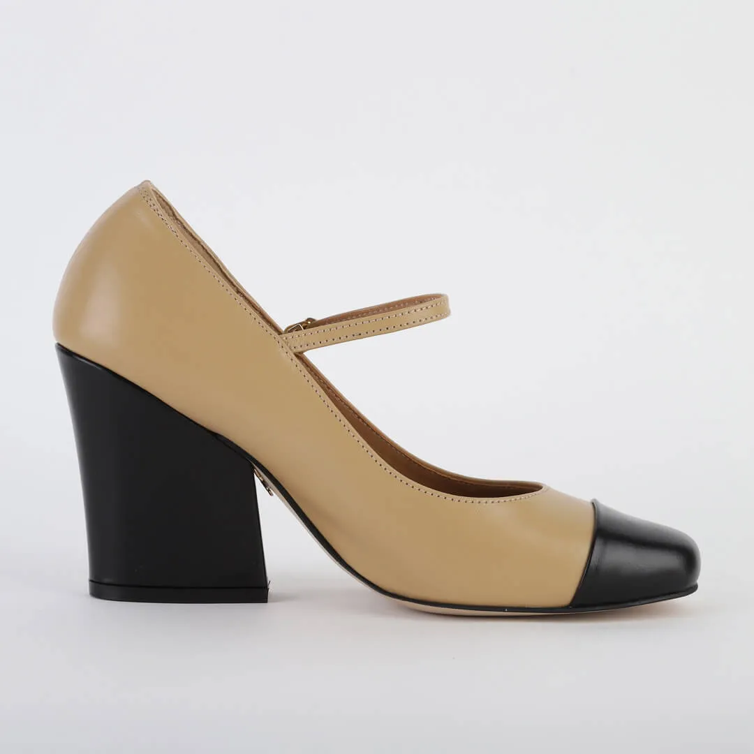 *UK size 2.5 - ROXY - wine, 8cm heels