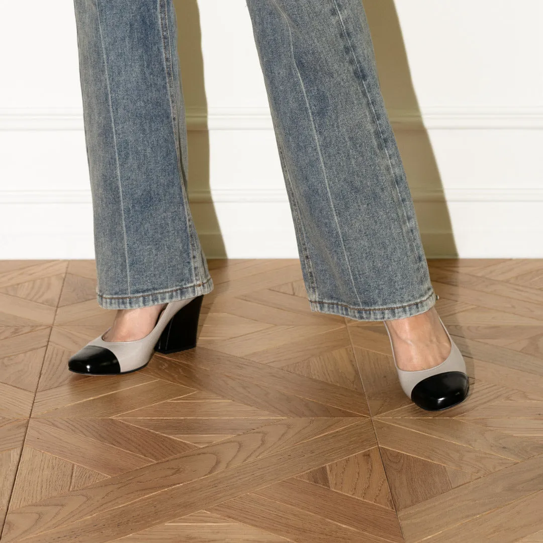 *UK size 2.5 - ROXY - wine, 8cm heels