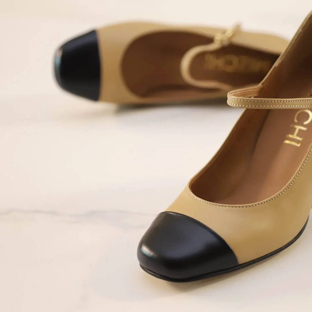 *UK size 2.5 - ROXY - wine, 8cm heels