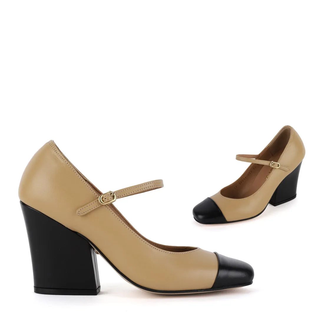 *UK size 2.5 - ROXY - wine, 8cm heels