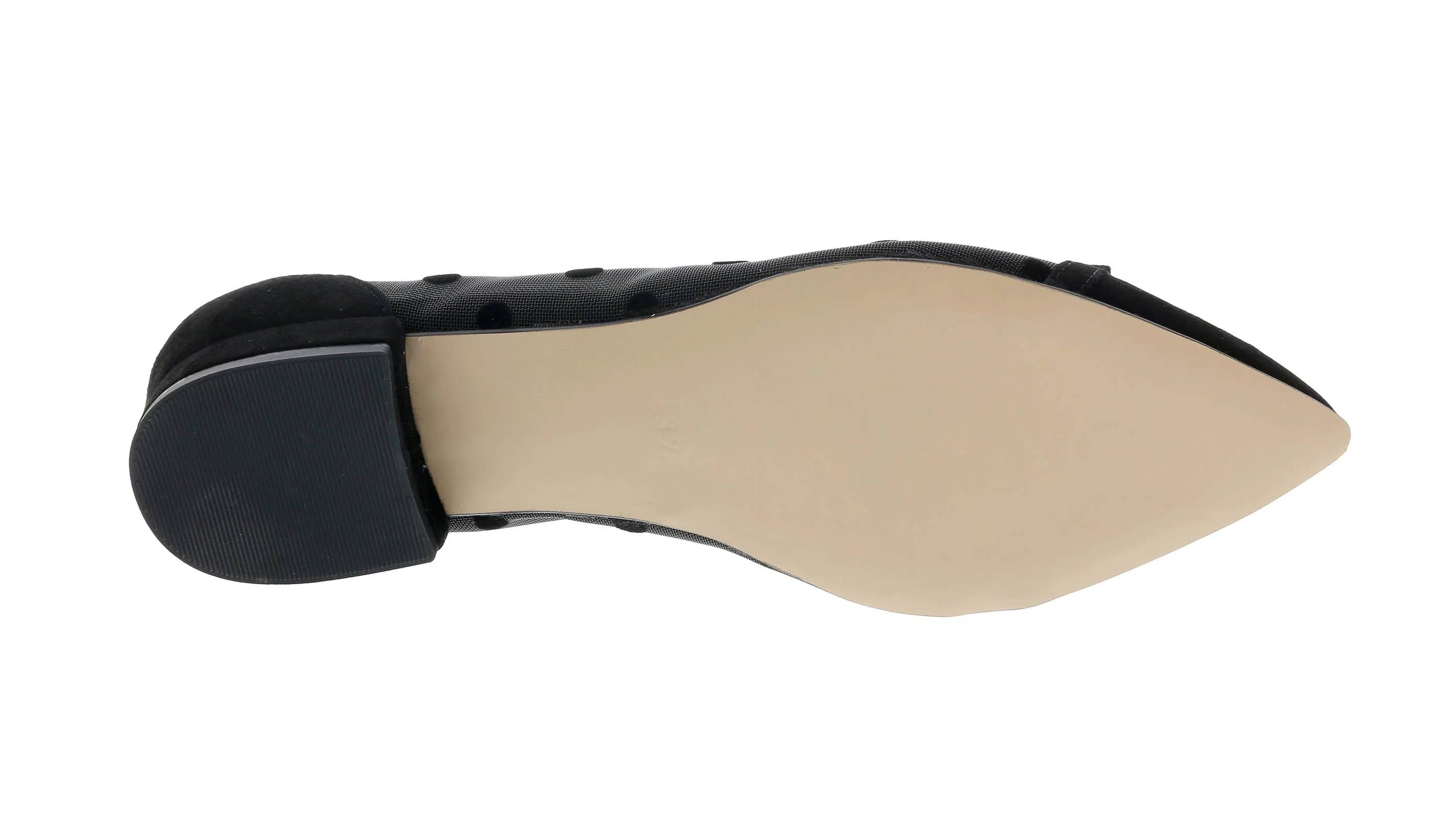 Ventutto Black Mesh Ballerina Flats-