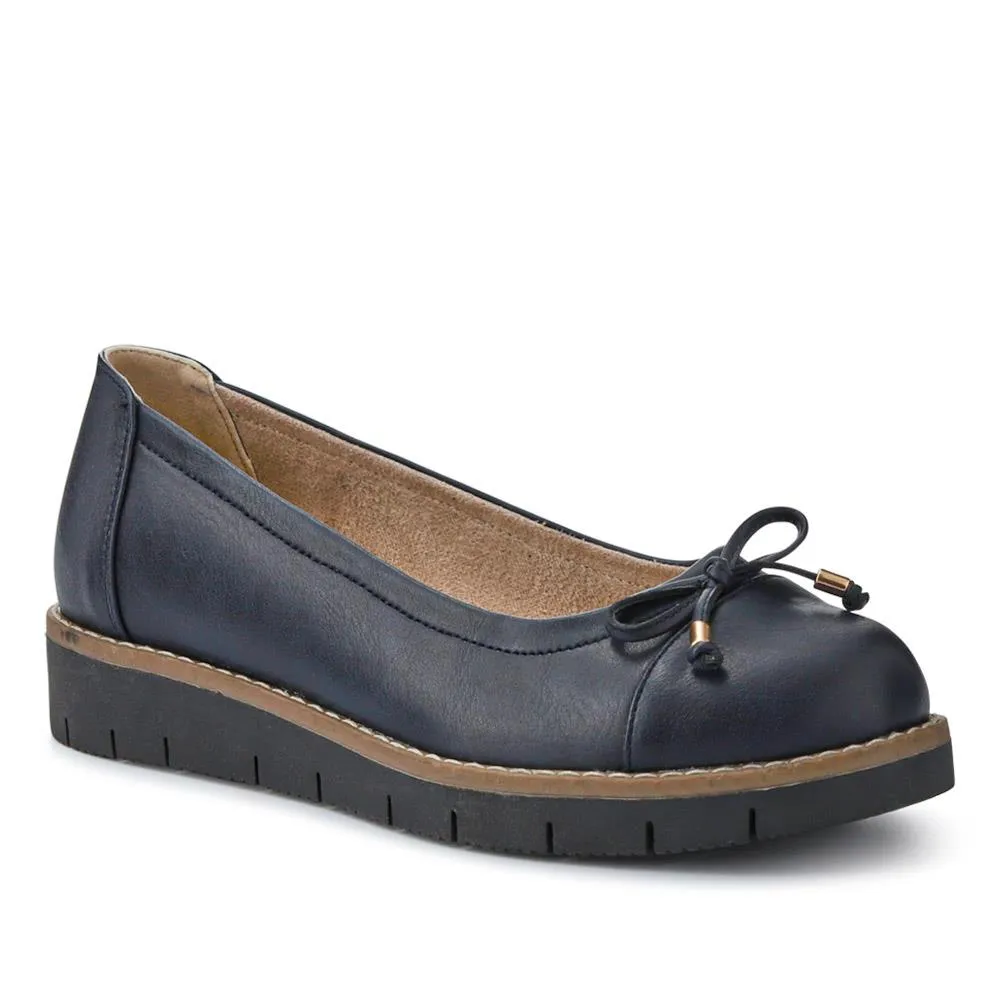 Wide-Fit Bow-Detailed Chunky Pumps - WBINS41100 / 327 323