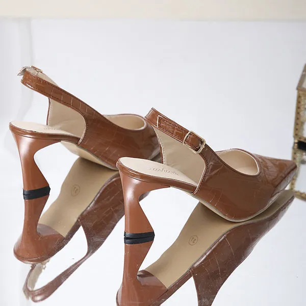 Women's Fashionable Stone Pattern Pointed Toe Stilettos 88890500S