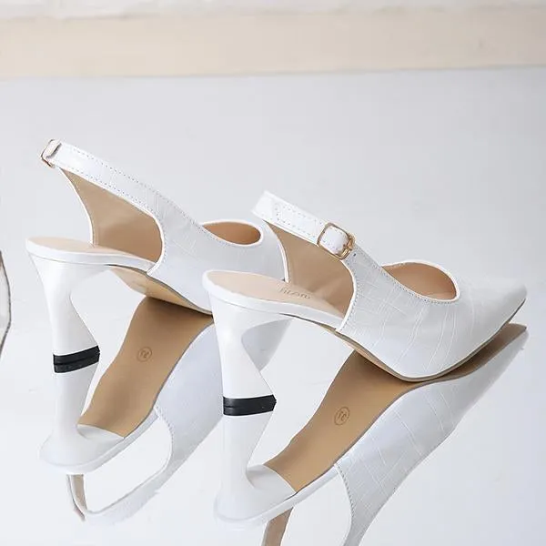 Women's Fashionable Stone Pattern Pointed Toe Stilettos 88890500S