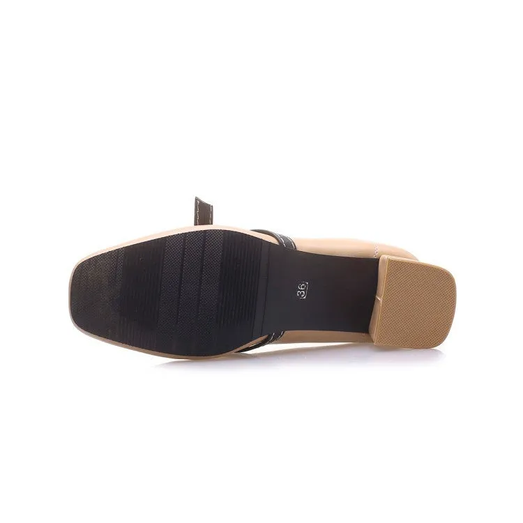 Women's Knot Mid Heel Chunky Pumps
