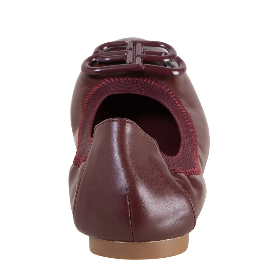 Women's Nerissa PU Flat with Ornament