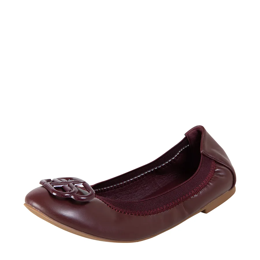 Women's Nerissa PU Flat with Ornament