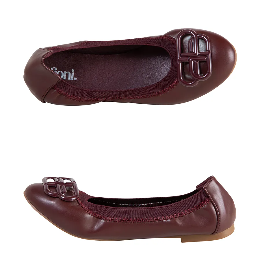Women's Nerissa PU Flat with Ornament