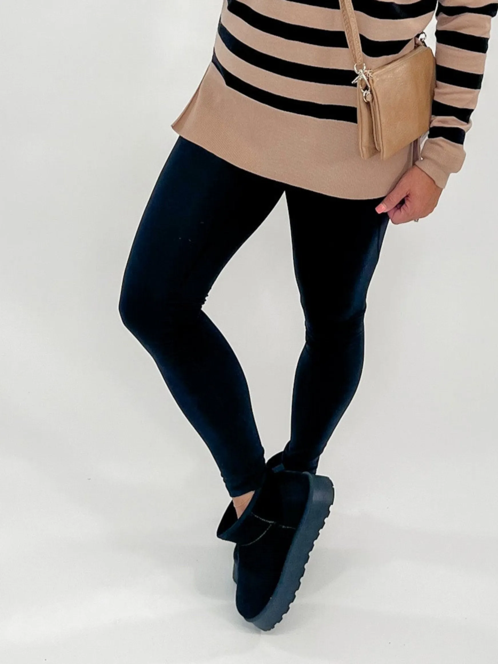 Yarroh Corduroy Platform Booties, Black